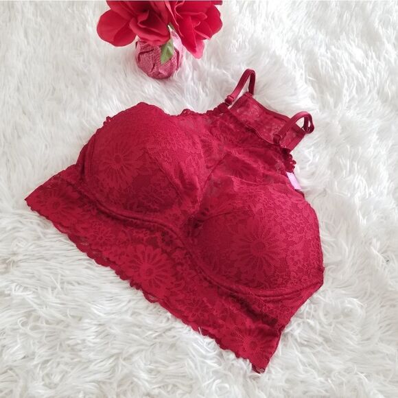 SMALL PINK Victoria's Secret Red Push Up Bra - Picture 3 of 10